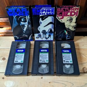 STAR WARS Trilogy 3 VHS Tapes 🔥 Collectible